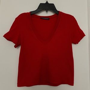 Red Brandy Melville crop